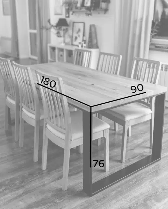 Wymiary stołu geometric wood