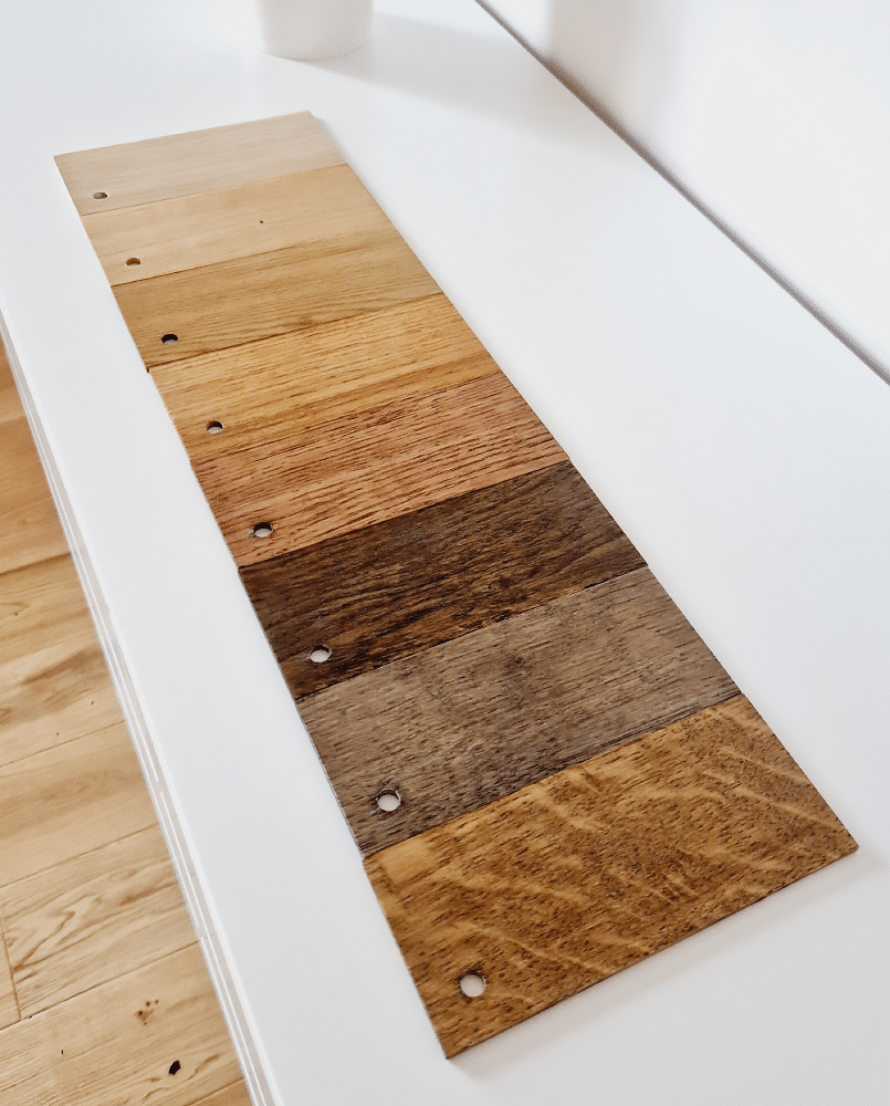 Próbniki kolorów drewna