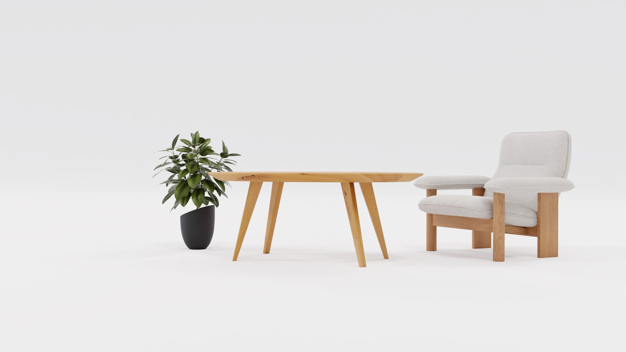 Owalny stół drewniany Elips